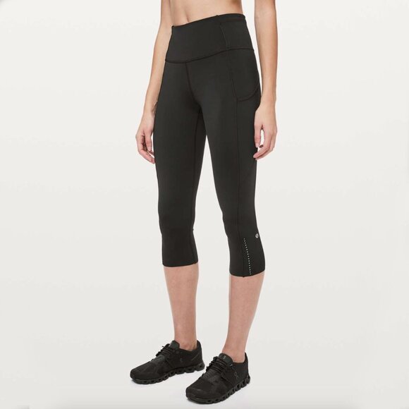 lululemon athletica Pants - Lululemon Fast & Free Crop II Black Size 4